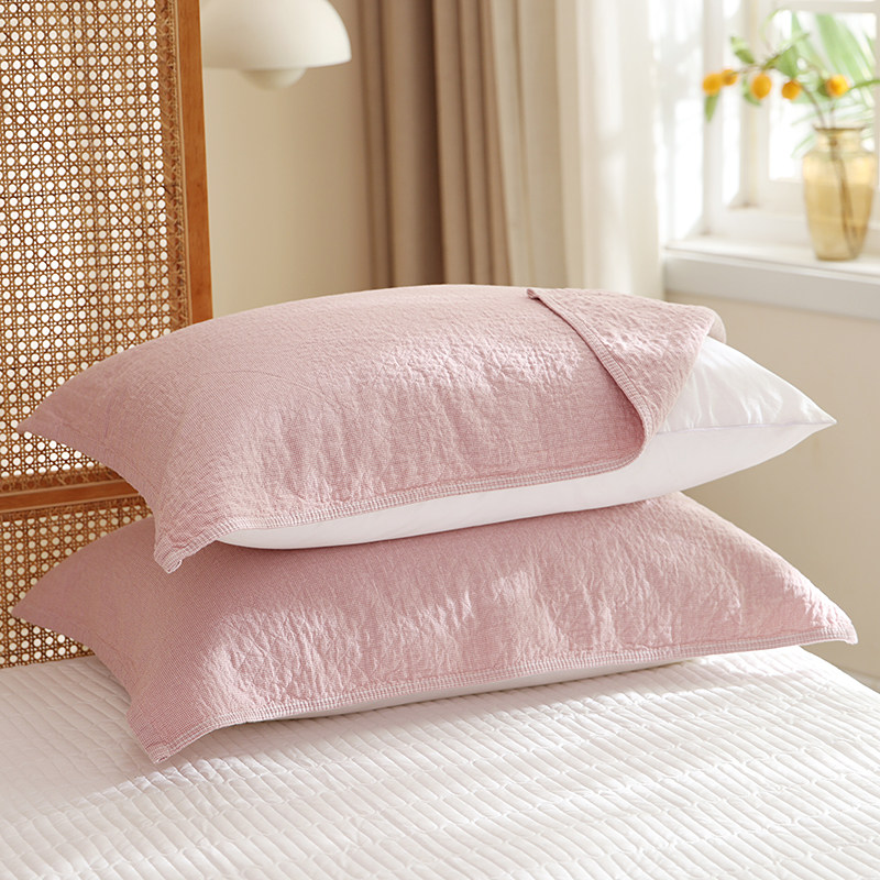 纯棉纱布枕巾高密不掉毛