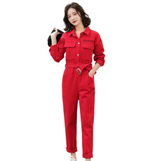 2026装新款长裤时尚气质百搭字母刺绣休闲牛仔连体裤（配腰带），女装休闲裤，印象茜