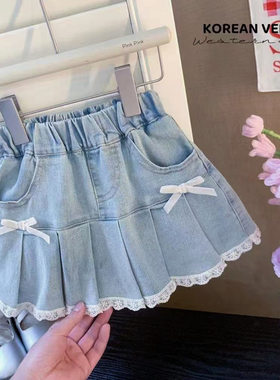 女童短裤夏季裙子裙裤儿童牛仔裤小女孩热裤中大兒童短裙厂家批发