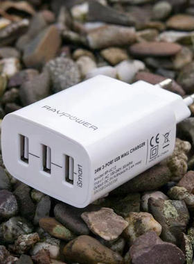Ravpower 3口总输出6A USB 2.4A快充插头手机多口充电器
