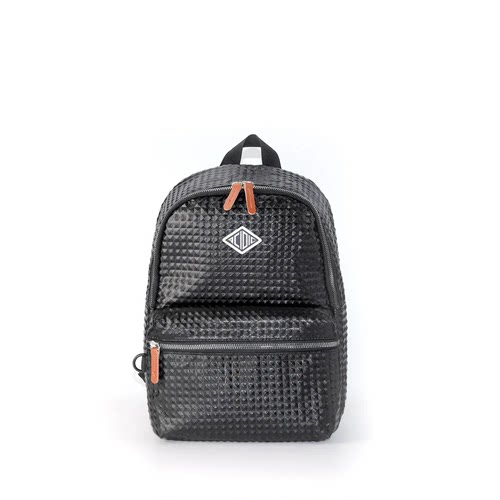 日常时尚轻便背包 低调耐看3D立体小方块设计 男女休闲小巧双肩包