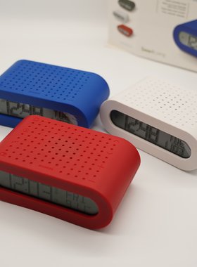 小巧台式时钟钟控收音机 FM收音机 定时开关机双闹钟电波钟长续航
