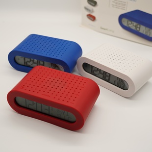 小巧台式时钟钟控收音机 FM收音机 定时开关机双闹钟电波钟长续航