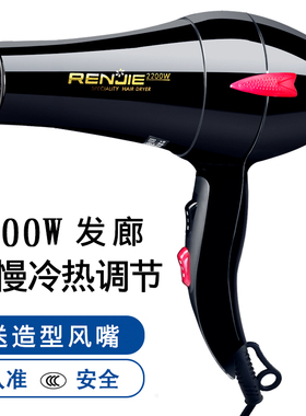 人杰电吹风RCE827大功率2200w冷热风家用发廊理发店发型师吹风机