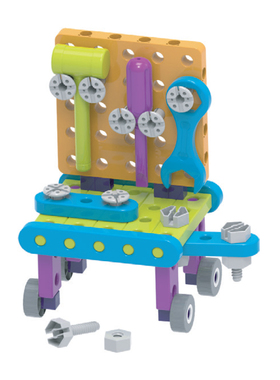 智高GIGO STEAM工具台 儿童益智玩具塑料拼装积木幼儿早教6种模型