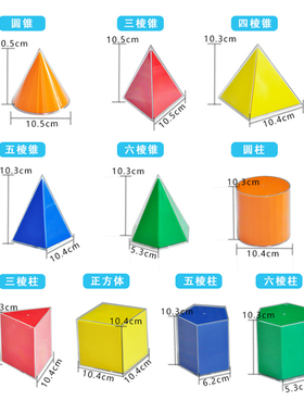 台湾游思乐USL 10形透明几何容器容积与表面积教学模型幼儿园教具