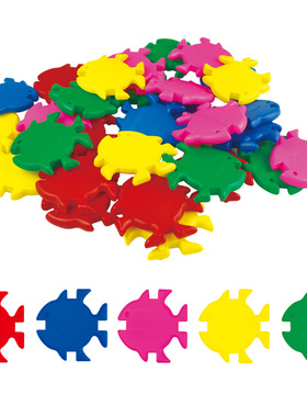 台湾游思乐USL 中空实心混合大热带鱼积木 塑料拼插儿童益智玩具