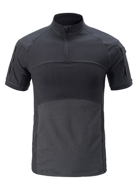 战术汤姆 国产ACS Type-II 黑色 暗黑纯色 短袖蛙皮 短蛙服 夏季