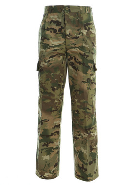 外贸尾货BDU宽松多袋直筒单裤 CP全地形迷彩格子布男长裤老式布料