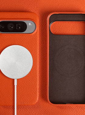 荔枝纹真皮适用谷歌pixel10ProXL手机壳新款pixel9A保护套轻奢高级感奢华pixel8磁吸全包软皮质7防摔牛皮外壳