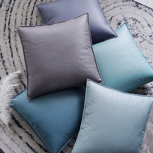 防水科技布抱枕ins北欧轻奢荔枝纹办公室靠垫腰枕沙发夏季抱枕套