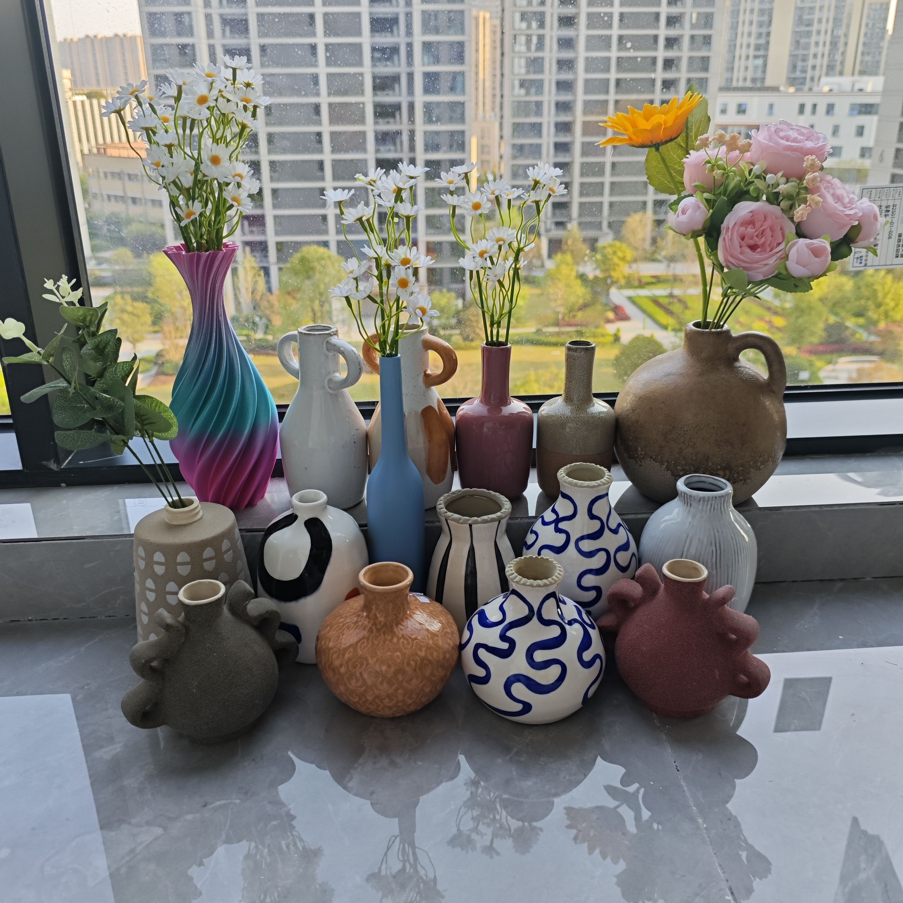 0406小口径花瓶小众陶瓷家居花瓶