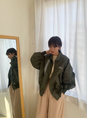 5周年!!!FRAGMENT×CLANE 东洋老式尼龙布 无夹棉 线状A字母 夹克