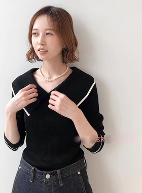 IENA 大人气100%美利奴羊毛 高弹舒适不扎刺 大大领披肩造型 毛衣