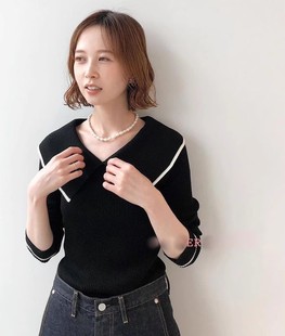 大大领披肩造型 高弹舒适不扎刺 毛衣 大人气100%美利奴羊毛 IENA