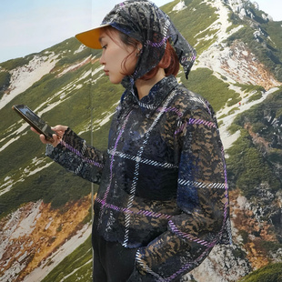 配三角巾 衬衫 新晋潮宠 n0ntokyo镂空韧性清爽垂感对格蕾丝长袖