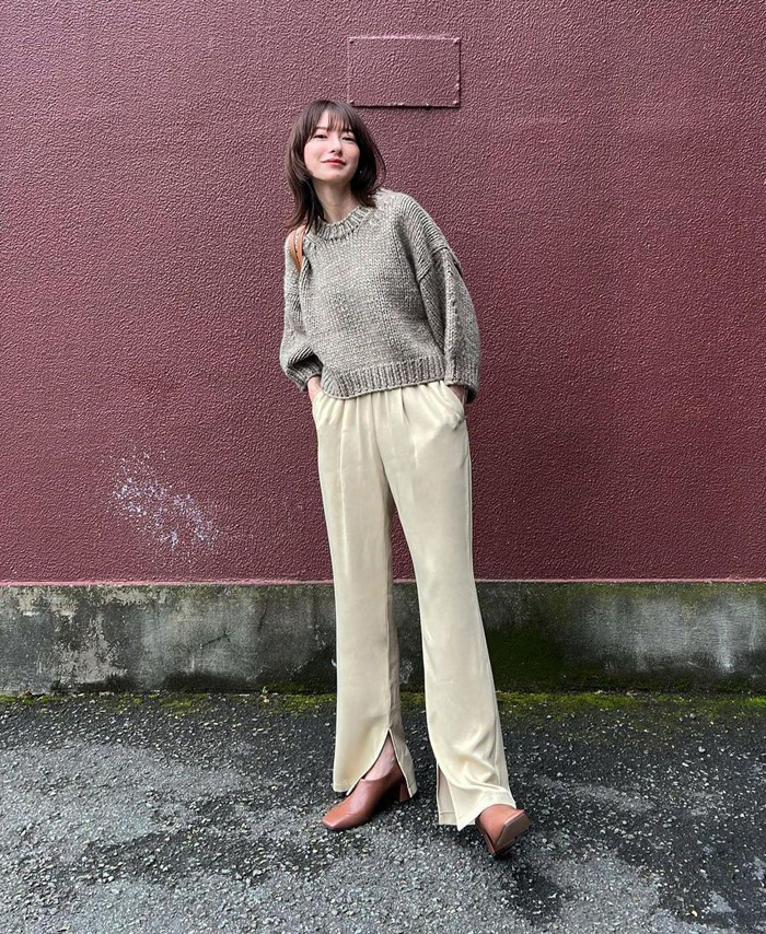 弹性腰围休闲百搭长裤