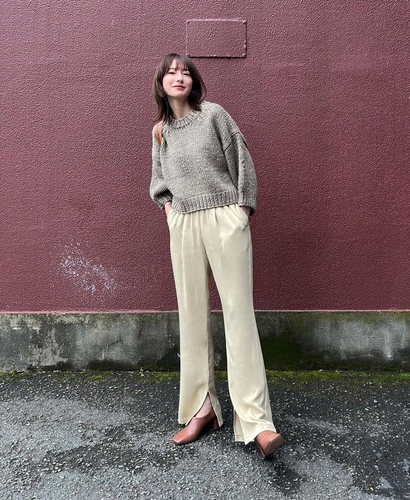 弹性腰围休闲百搭长裤