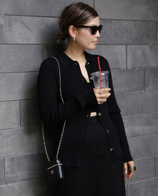 纤细纯羊毛开襟的高弹性舒适