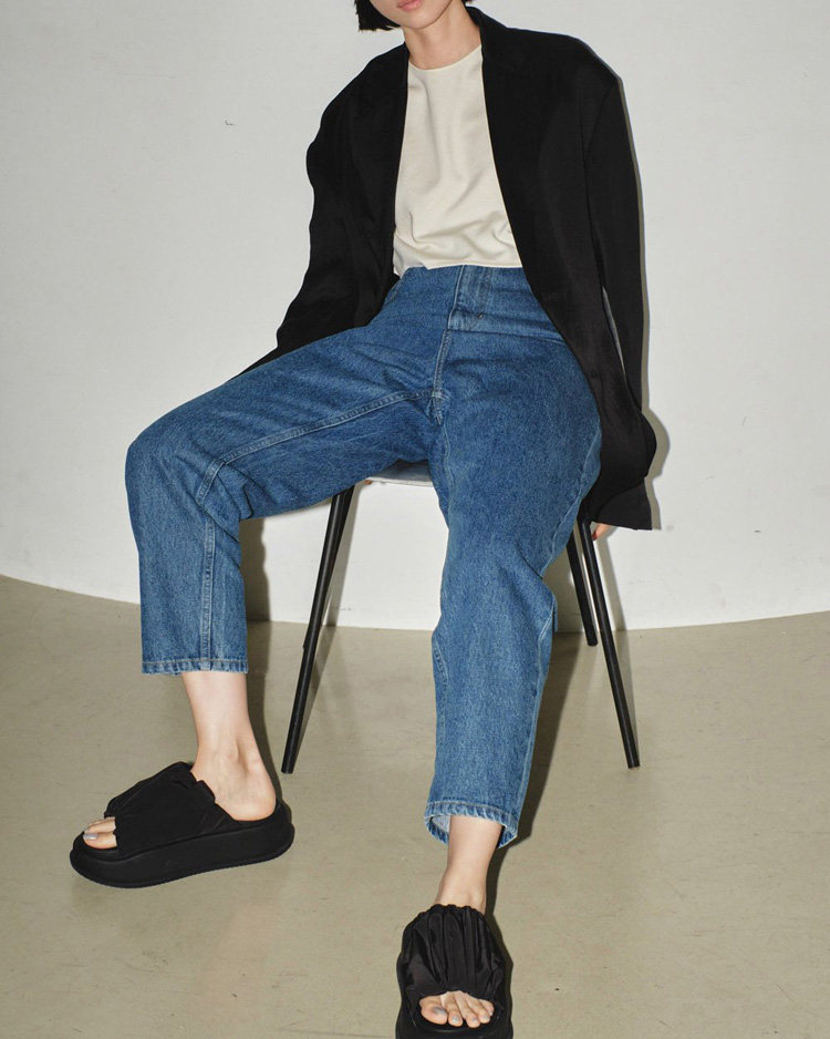 锥裤长裤厚薄适中牛仔布