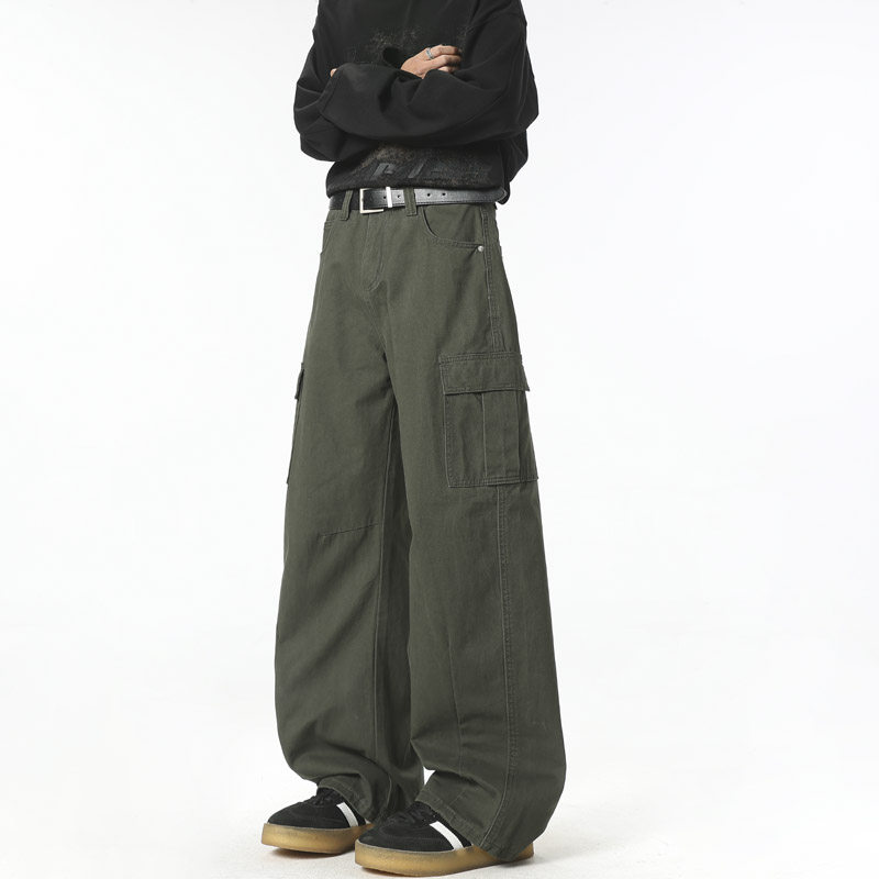 春季美式高街多口袋工装裤男潮流宽松直筒休闲长裤128HP58，男装工装外套，电商B203-1