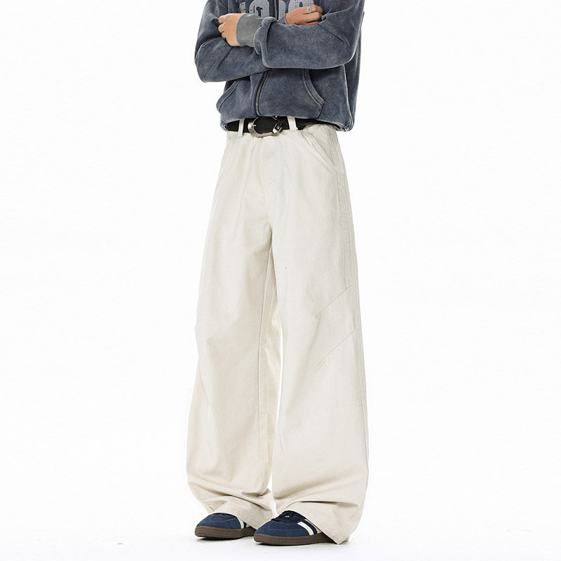 春季新款美式复古水洗工装裤男潮流宽松直筒阔腿休闲裤077HP50，男装工装外套，电商B203-1