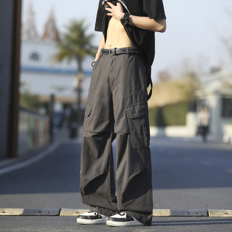 春夏季新款多口袋工装裤男宽松直筒阔腿休闲裤子832特P55，男装工装外套，电商B203-1