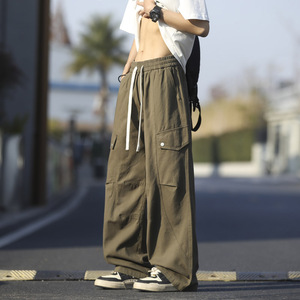 春夏新款美式多口袋工装裤男士潮流宽松大码休闲长裤 829 特P53图片