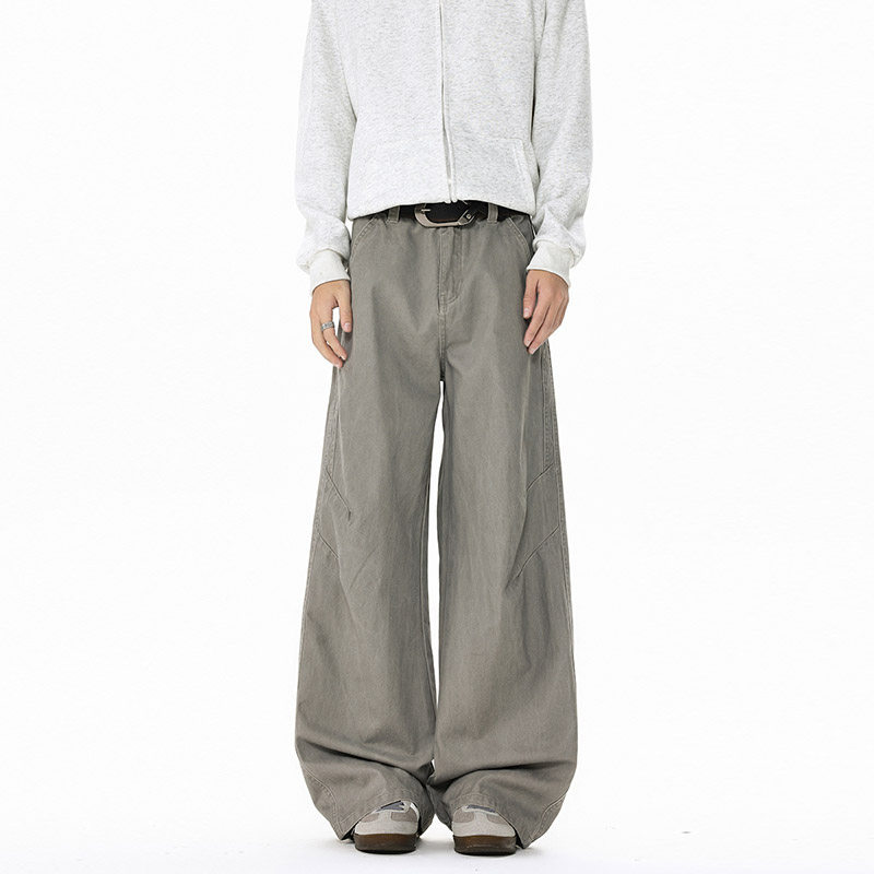 春季新款美式高街复古工装裤男潮流宽松直筒阔腿休闲裤077HP50，男装工装外套，电商B203-1