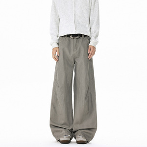 春季新款美式高街复古工装裤男潮流宽松直筒阔腿休闲裤 077H P50，男装工装外套，电商B203-1