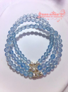 海蓝宝手链儿童可定制清新款5mm