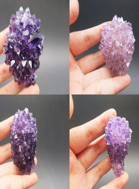 乌拉圭矿石天然花簇消磁紫水晶