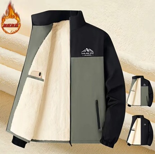 探险冬季冲锋衣男女加厚外套加绒棉衣情侣棉衣男工装夹克立领棉袄