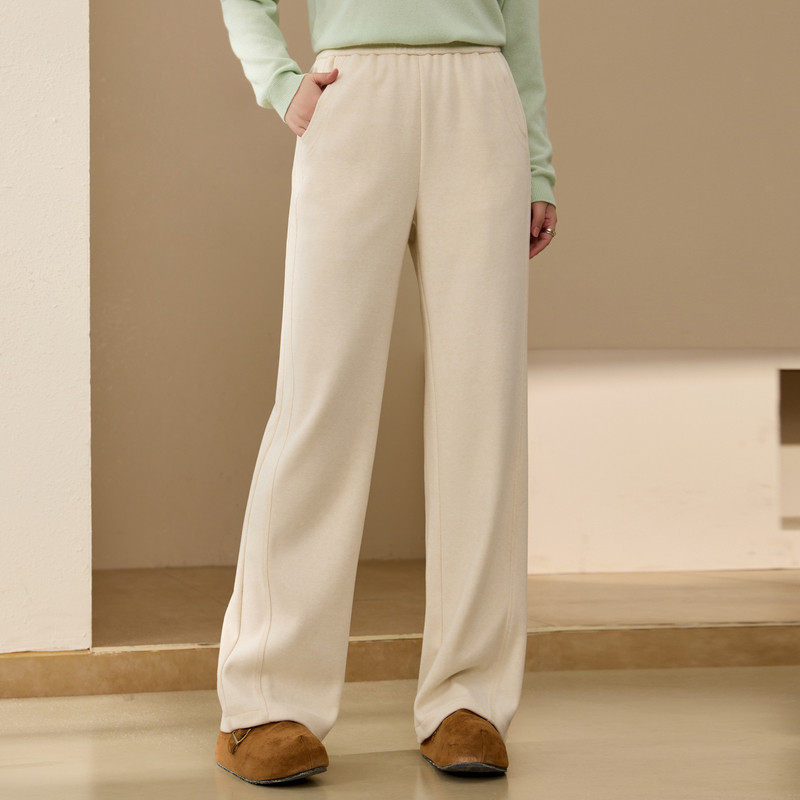 【显瘦百搭裤子】纤莉秀大码女装舒适松紧腰裤子胖mm2025冬装新款