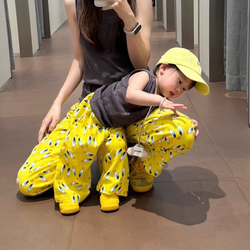 男女宝宝多巴胺套装亲子装母子女