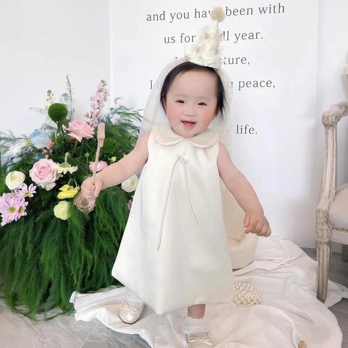 女宝宝生日礼服裙子夏季抓周衣服