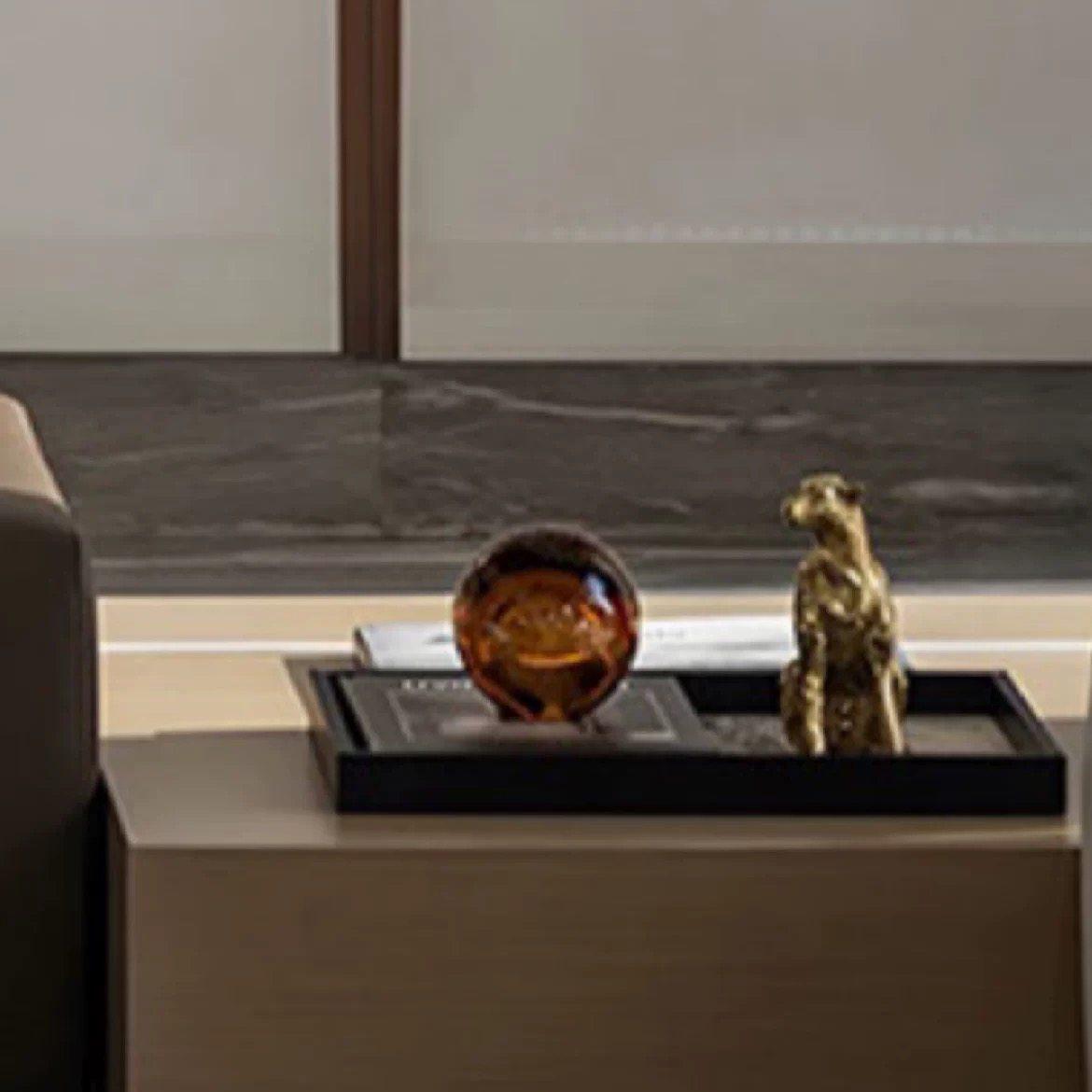 现代轻奢样板房客厅茶几边几托盘琥珀水晶球书籍豹子组合装饰摆件,家居饰品,装饰摆件,淘宝优惠券,粉丝福利购,淘宝优惠卷