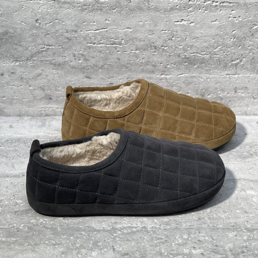 加绒保暖平底一脚蹬棉鞋女奶奶鞋