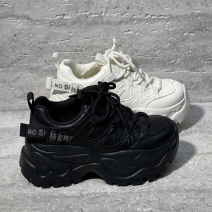 欧洲站女鞋2026春季新款欧货真皮系带松糕底休闲运动鞋老爹鞋女款