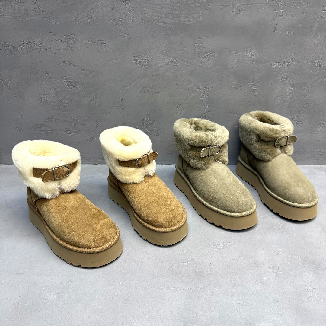 冬季皮毛二体加厚保暖雪地靴女