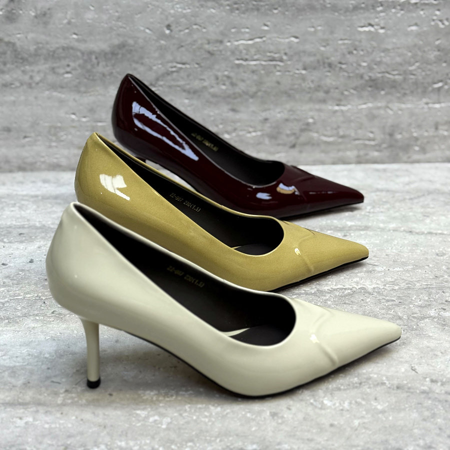 增高7cm欧洲站女鞋欧货2026春季新款简约细跟糖果色牛漆皮高跟鞋