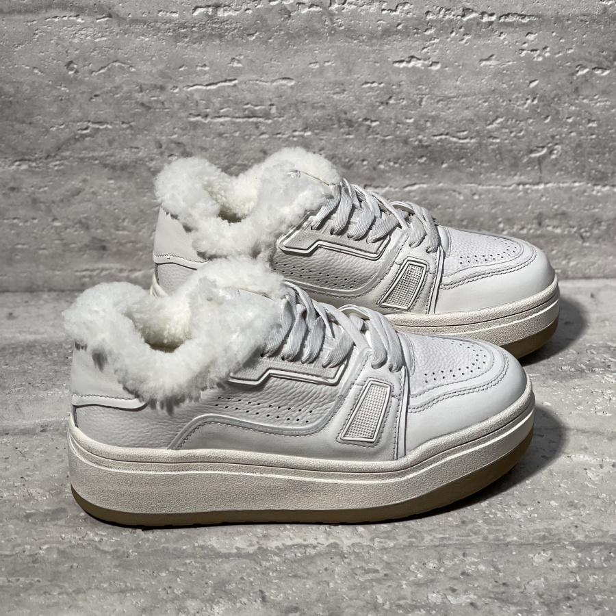 加绒保暖做旧平底休闲板鞋小白鞋