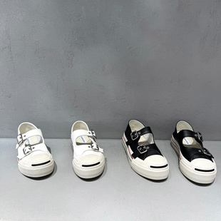 厚底皮带扣休闲运动板鞋 欧洲站欧货女鞋 真皮玛丽珍鞋 新款 2026春季