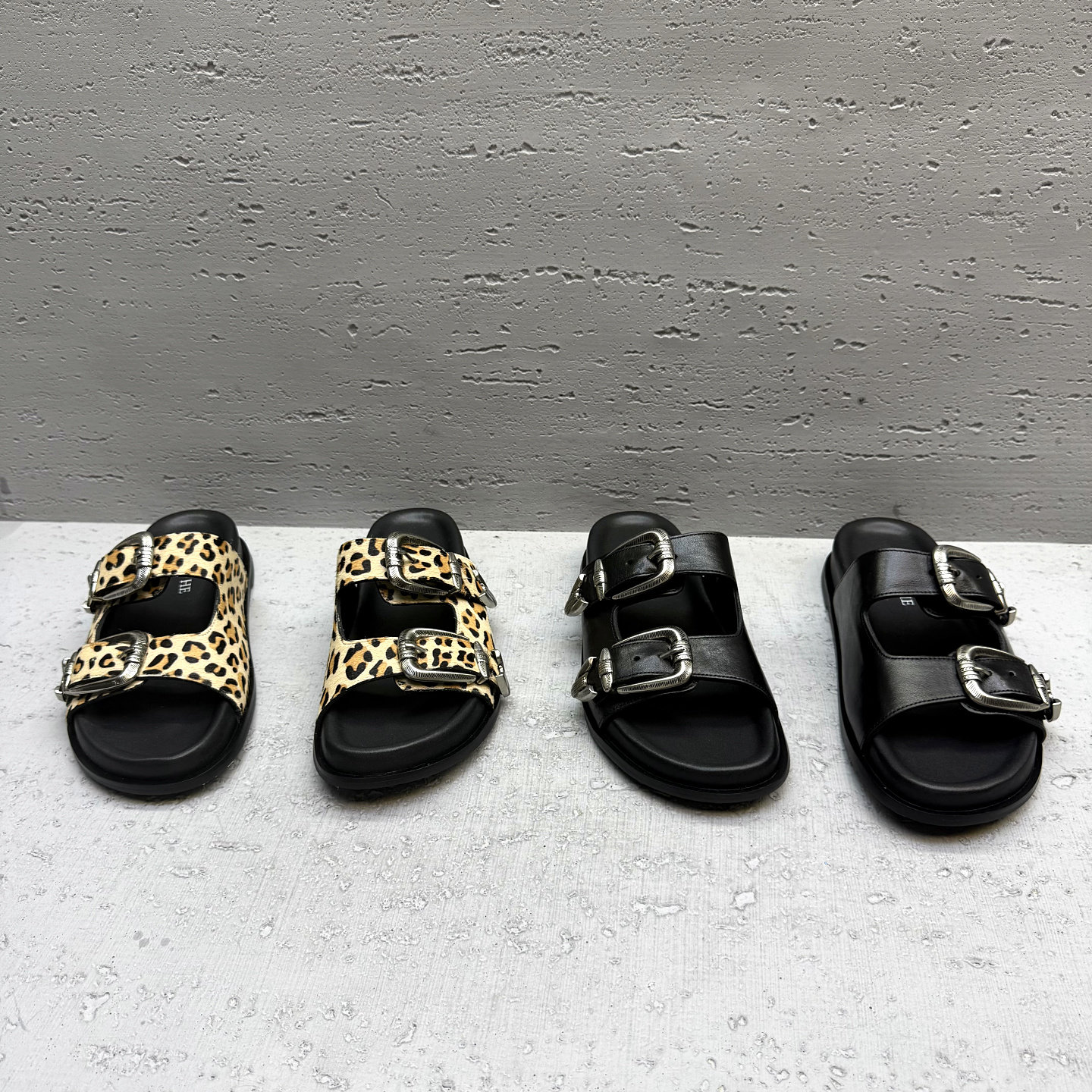 欧洲站欧货女鞋2026夏季新款真皮双带扣一字拖厚底百搭休闲凉拖鞋