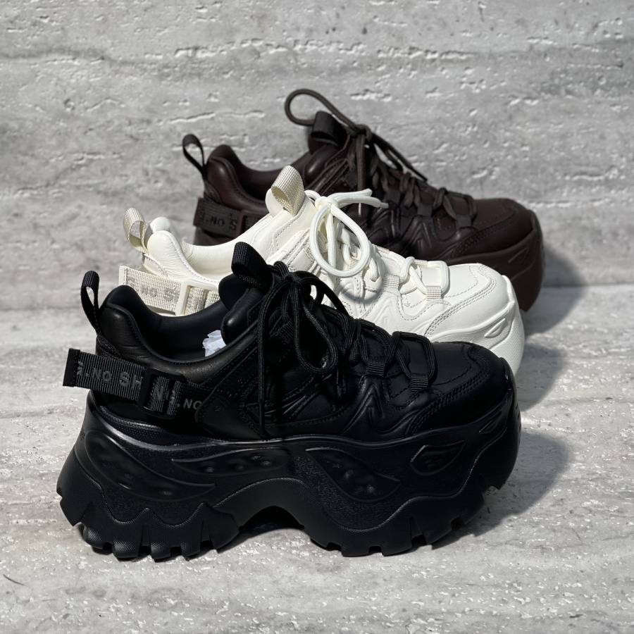 系带厚底增高休闲运动鞋老爹鞋女