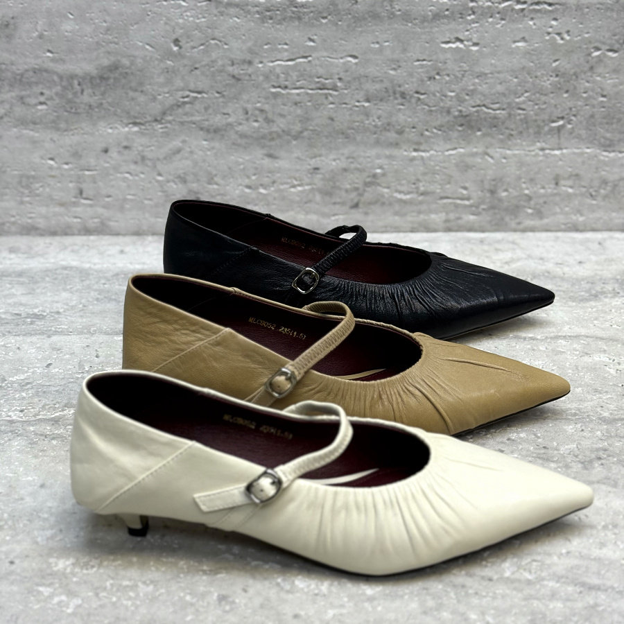 欧洲站欧货女鞋2026春季新款羊皮低跟浅口一字带单鞋商务高跟鞋女,女鞋,浅口单鞋,淘宝优惠券,粉丝福利购,淘宝优惠卷