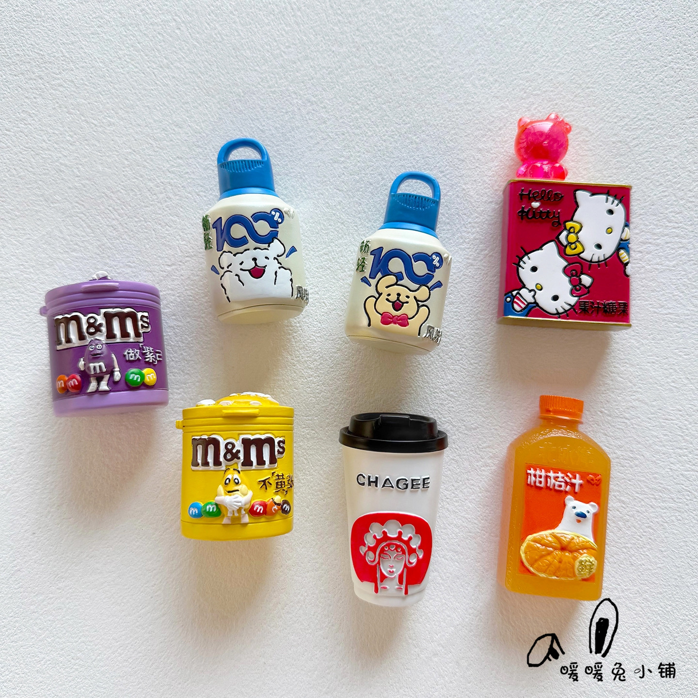 暖暖兔创意可爱卡通食玩食物零食奶茶树脂立体冰箱贴磁贴装饰,家居饰品,冰箱贴,淘宝优惠券,粉丝福利购,淘宝优惠卷