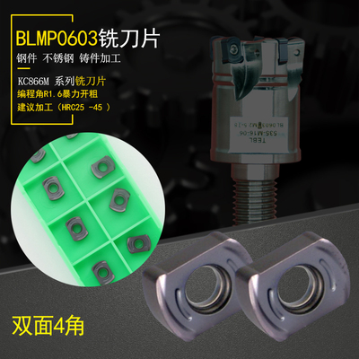 台湾进口BLMP0603铣刀片 双面快进给铣刀片 数控刀片与特固克通装