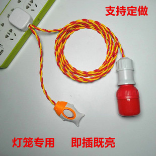 大红色灯泡LED灯笼灯带线带开关春节喜庆节日专用灯e27螺口红灯泡