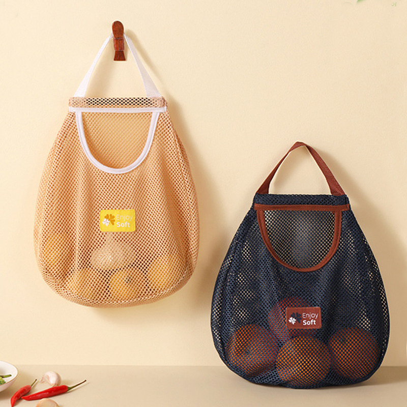 姜蒜收纳网袋挂式洋葱生姜果蔬菜收纳袋厨房多功能储物手提购物袋,收纳整理,收纳挂袋,淘宝优惠券,粉丝福利购,淘宝优惠卷